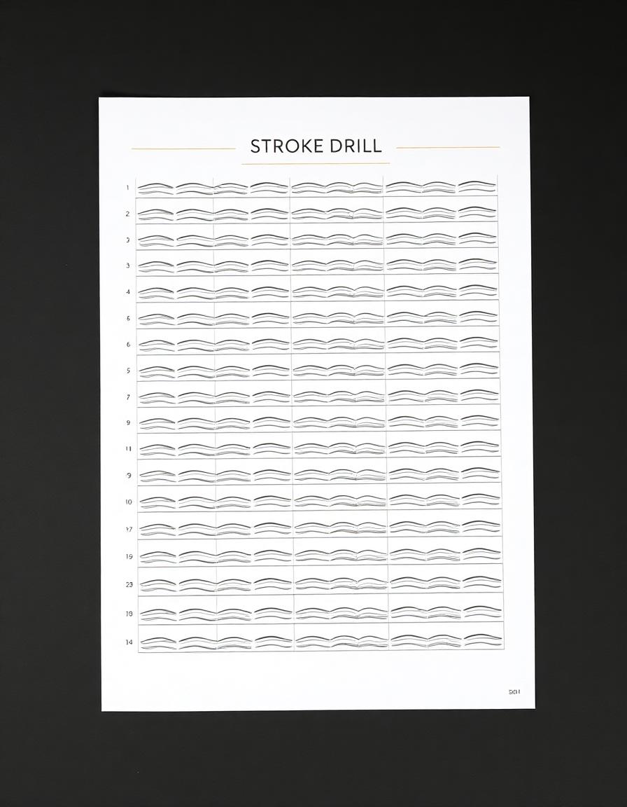 Progressive stroke drill worksheet